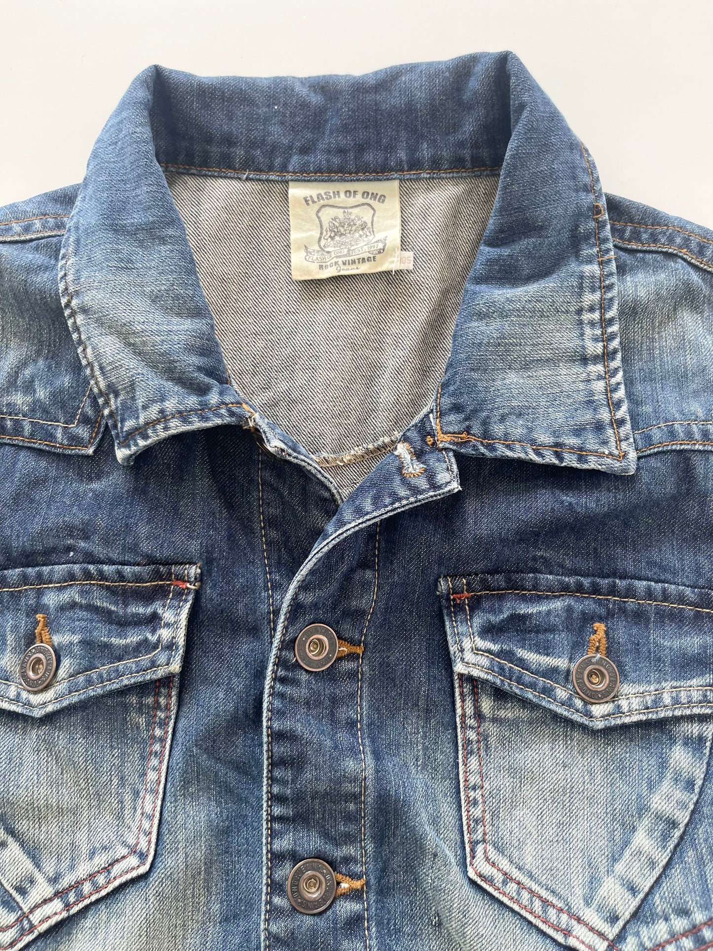 Flash Of Ong Denim Vintage Jacket-Bust 44