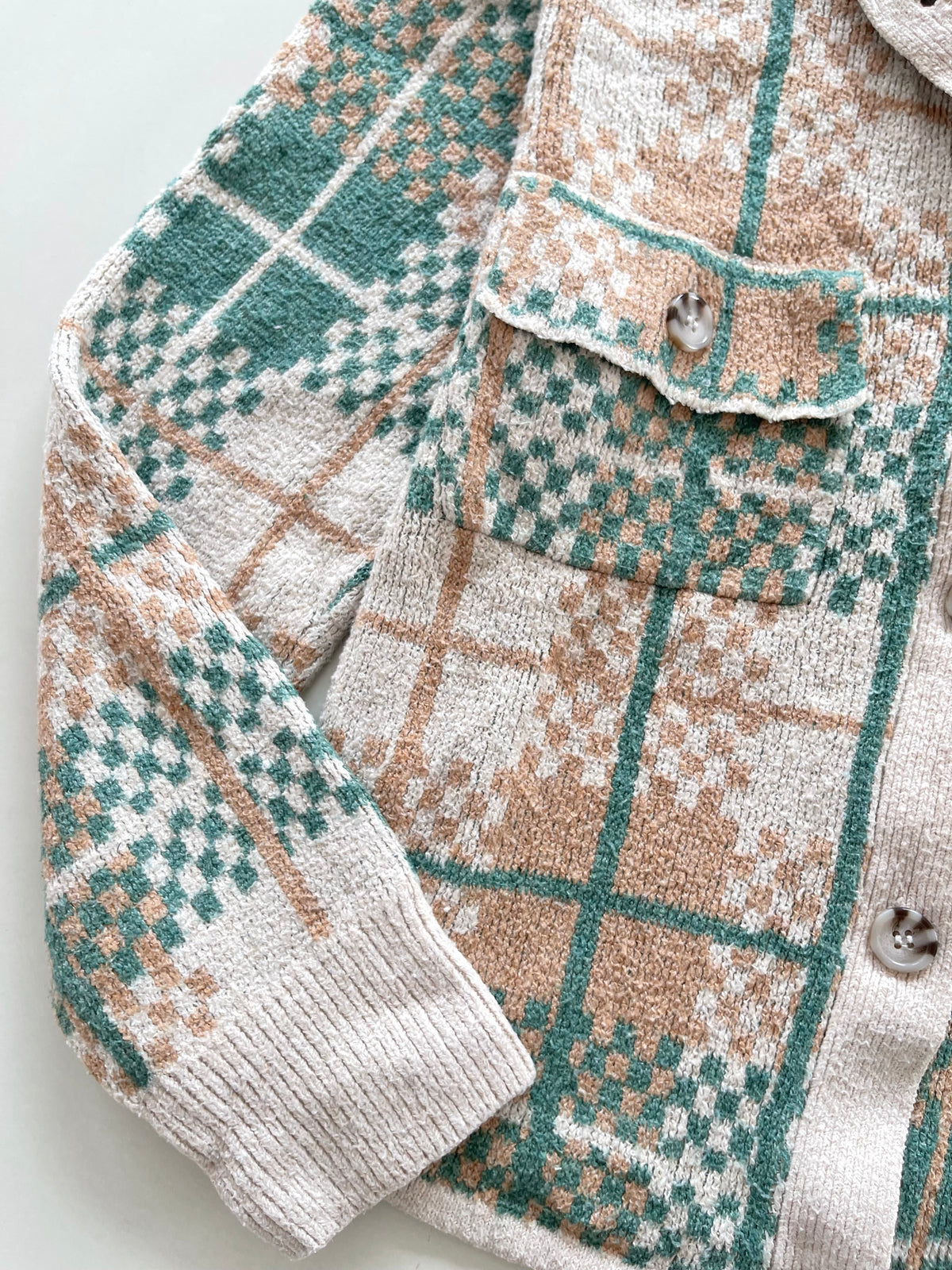 Retrology Chunky Pinterest Cardigan Sweater-Bust 42