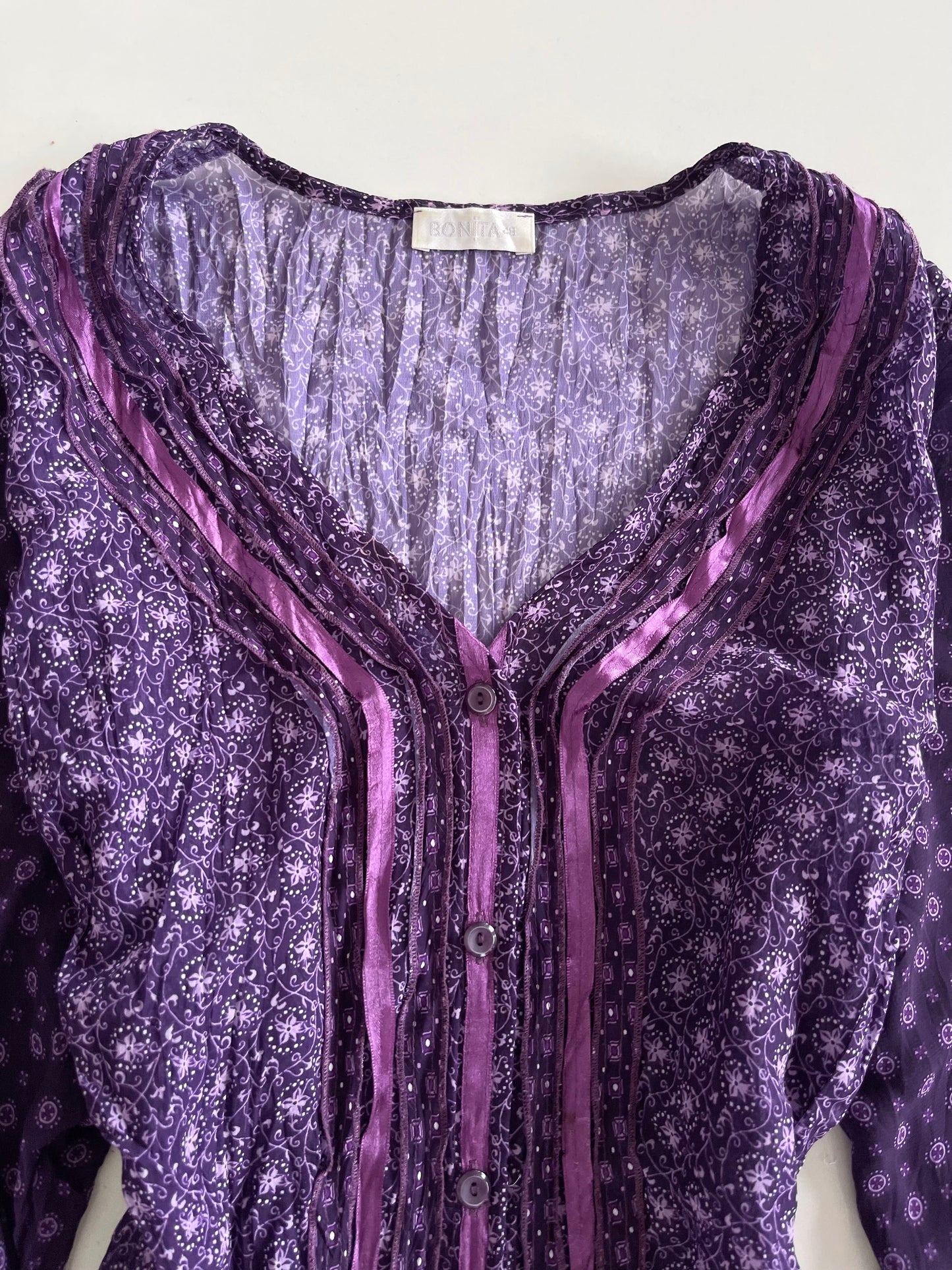 Bonita Vintage Sheer Top-Bust 52