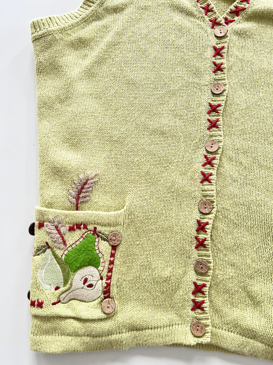 Brecknridge Embroidered Vest Sweater-Bust 50