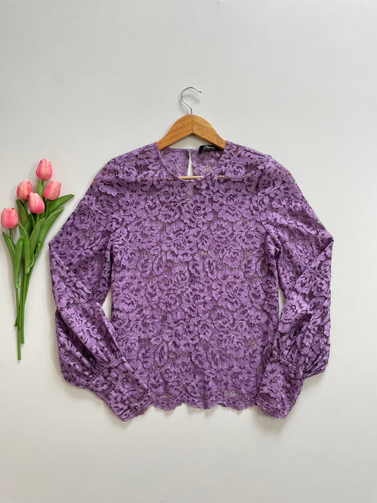 HALLHUBER PURPLE LACE TOP BUST - 34