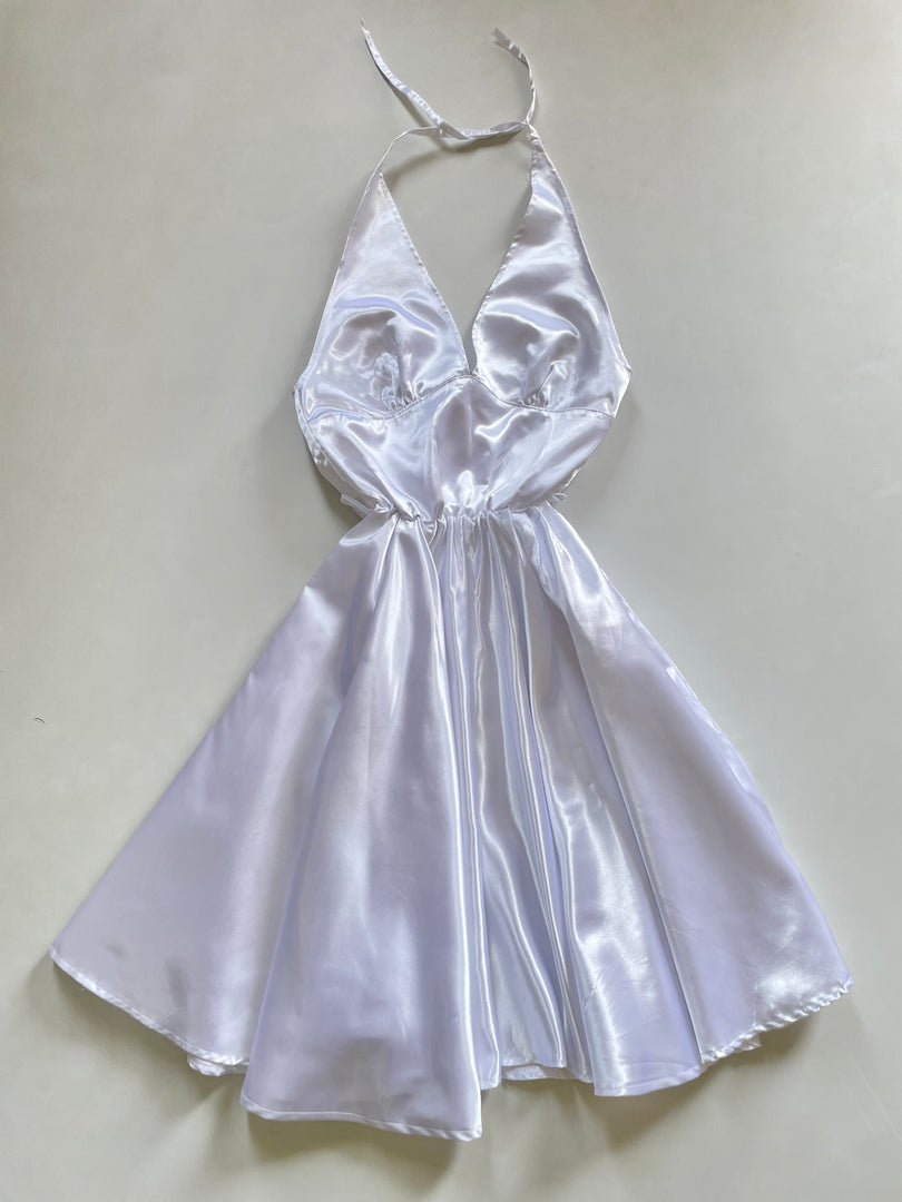 Satin Halter Dress-Bust 30