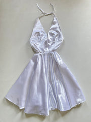 Satin Halter Dress-Bust 30