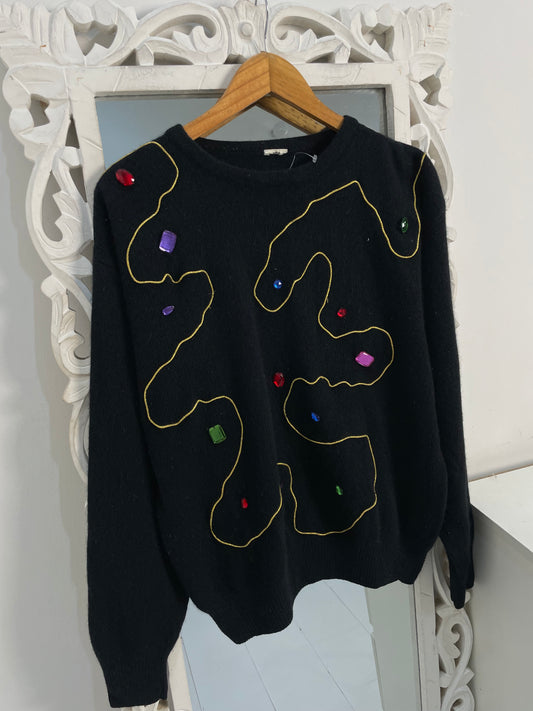 Embroidered Sweater-Bust 46