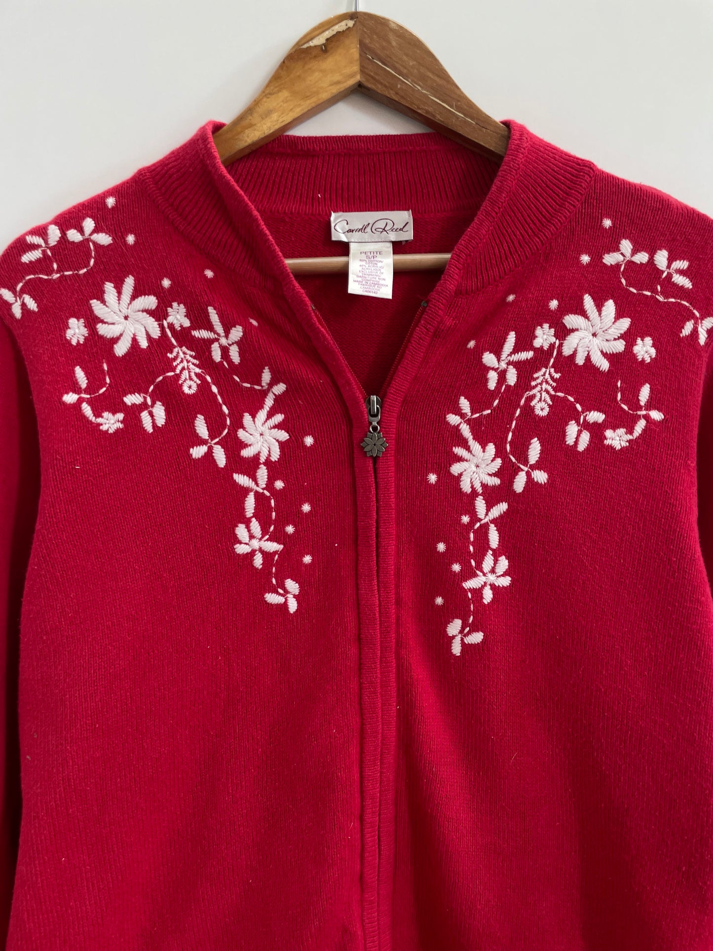 Caroll Reed Embroidered Vintage Sweater-Bust 40