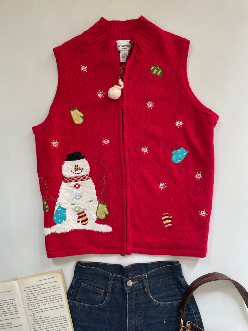 Breckenridge Embroidered Christmas Sweater Vest-Bust 44