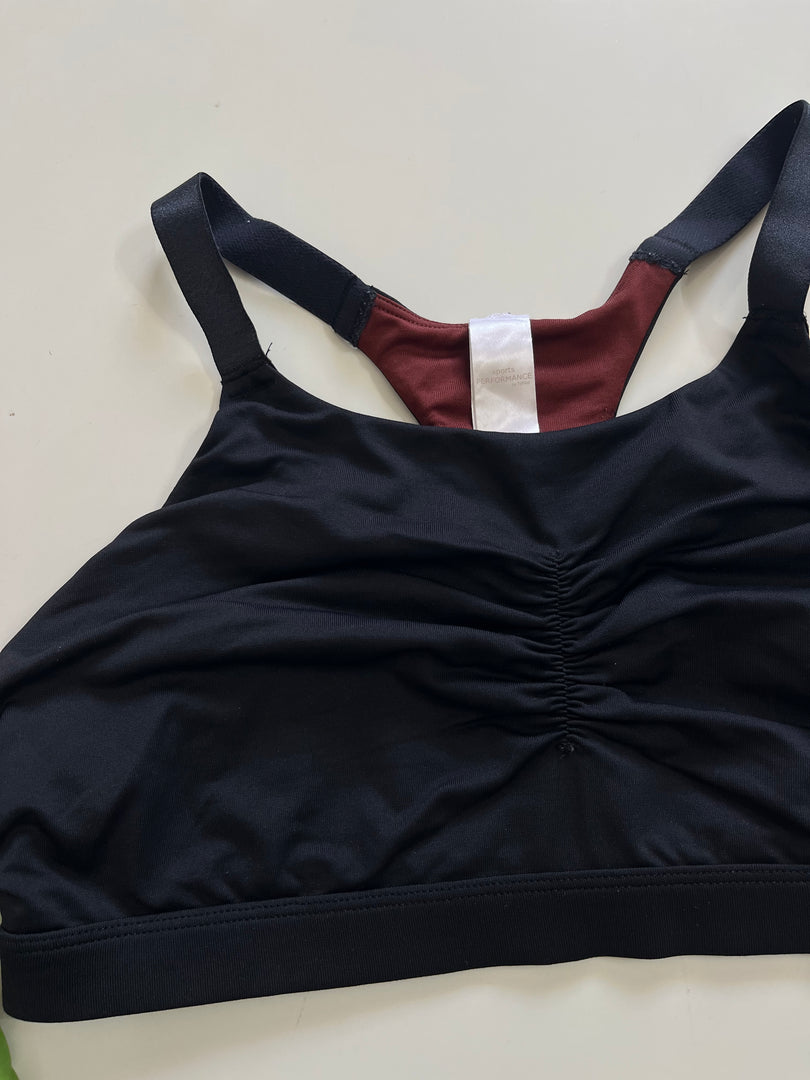 BLACK SPORTS BRA - BUST 32 TO 34