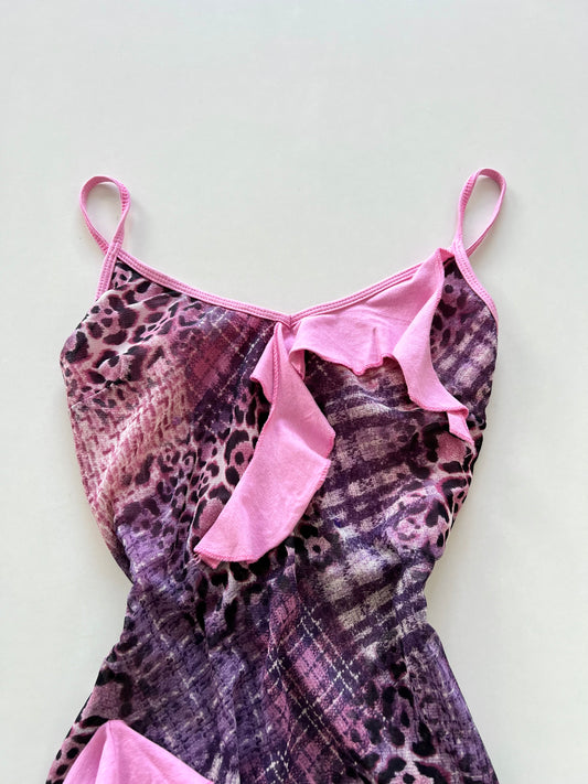 Y2k Ruffle Top-Bust 30 to 32