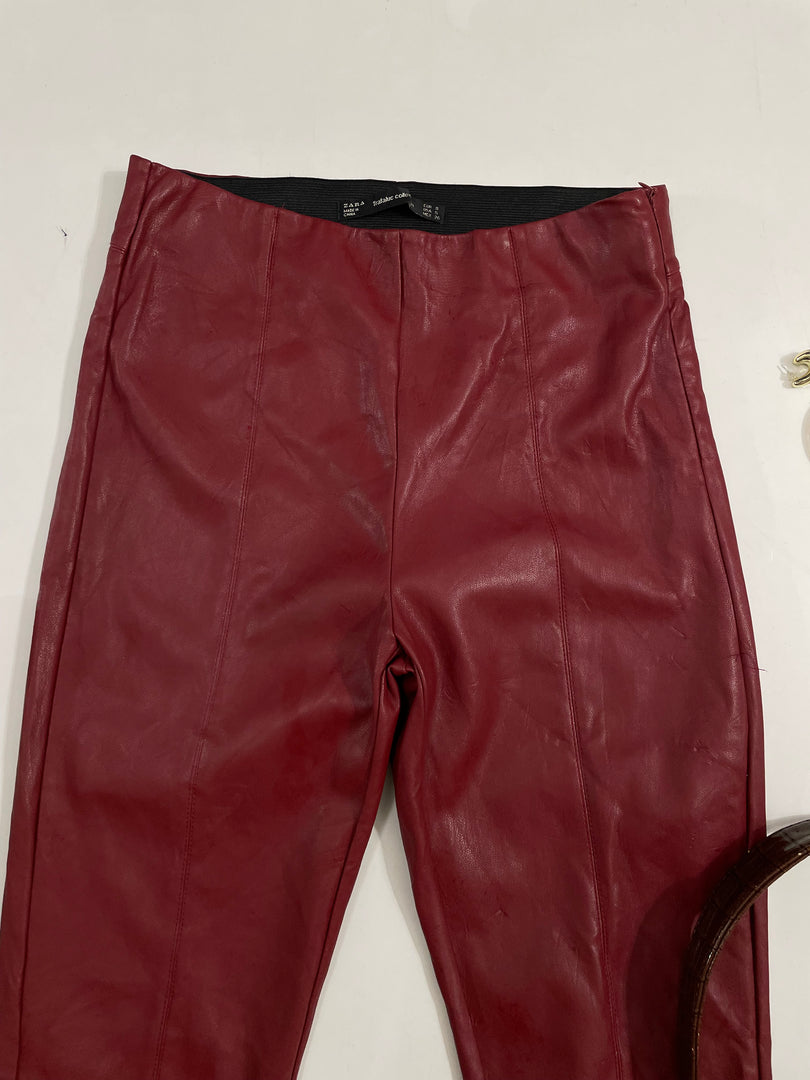 Zara Faux Leather Pants - Waist 26