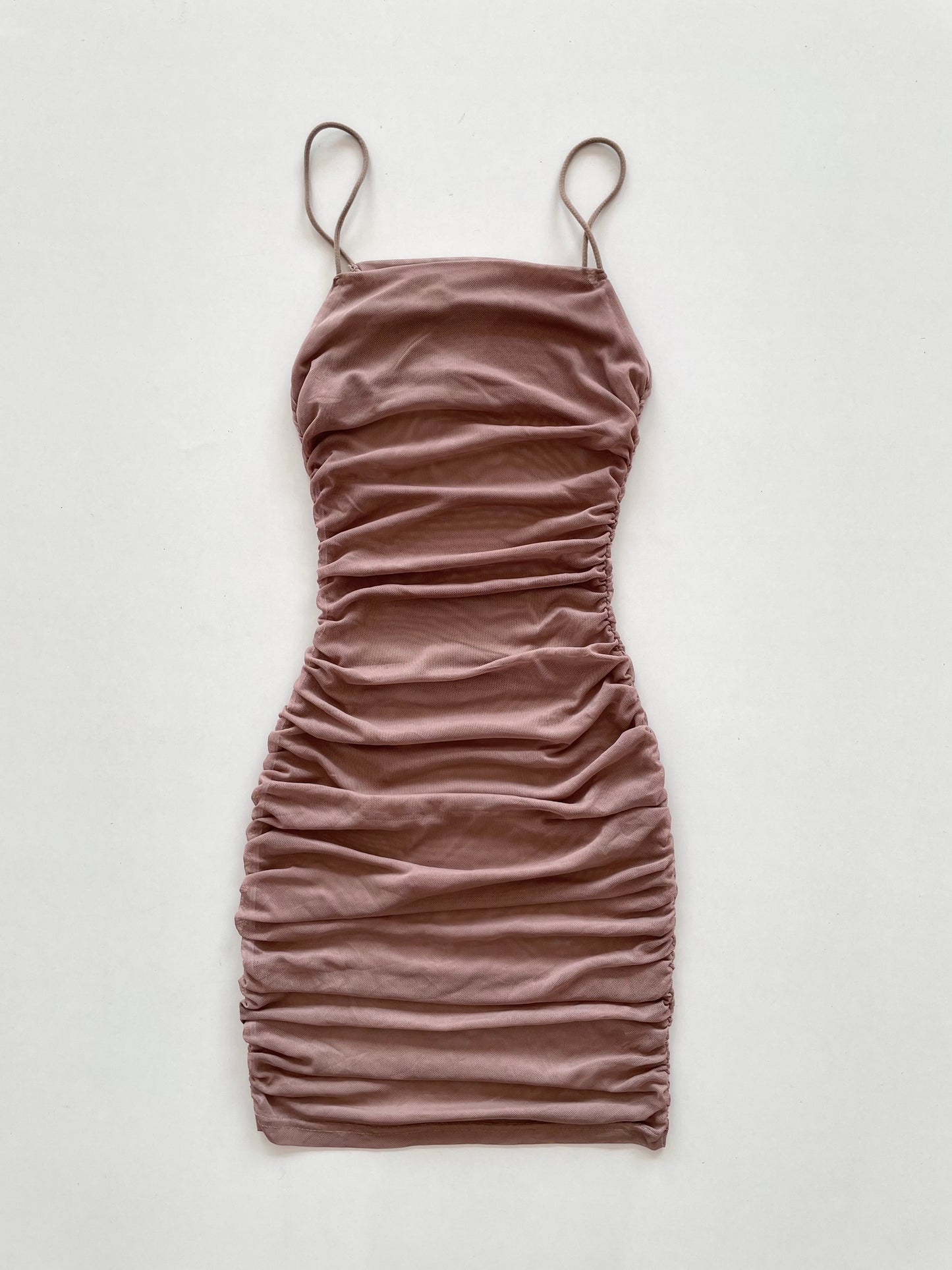 Sheer Ruched Dress-Bust 28 to 30