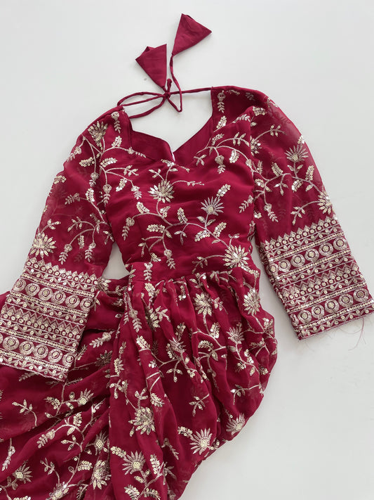 Heavily Embroidered Sequin Dress-Bust 42