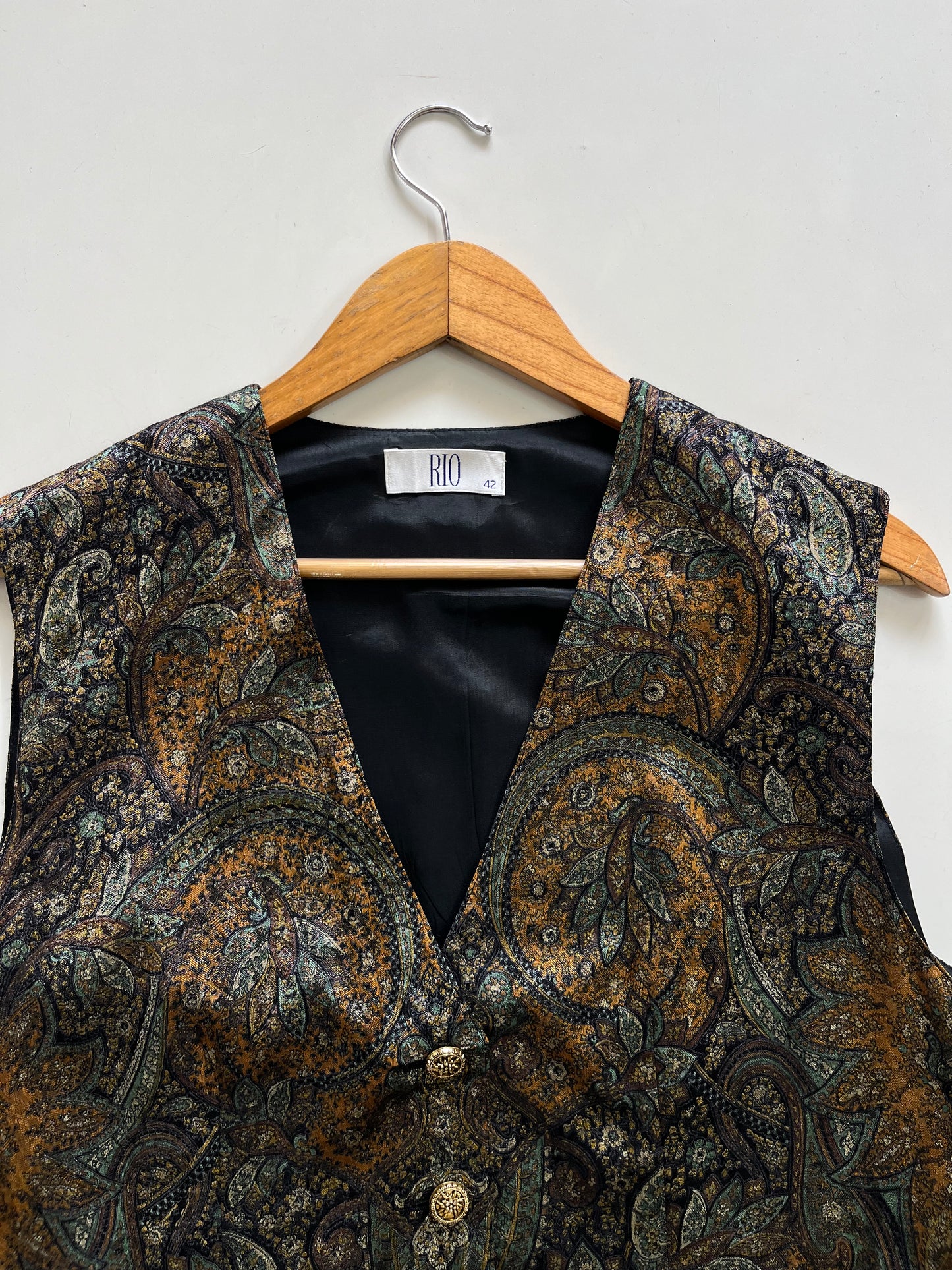 Rio Paisley Vintage Waistcoat - Bust 40