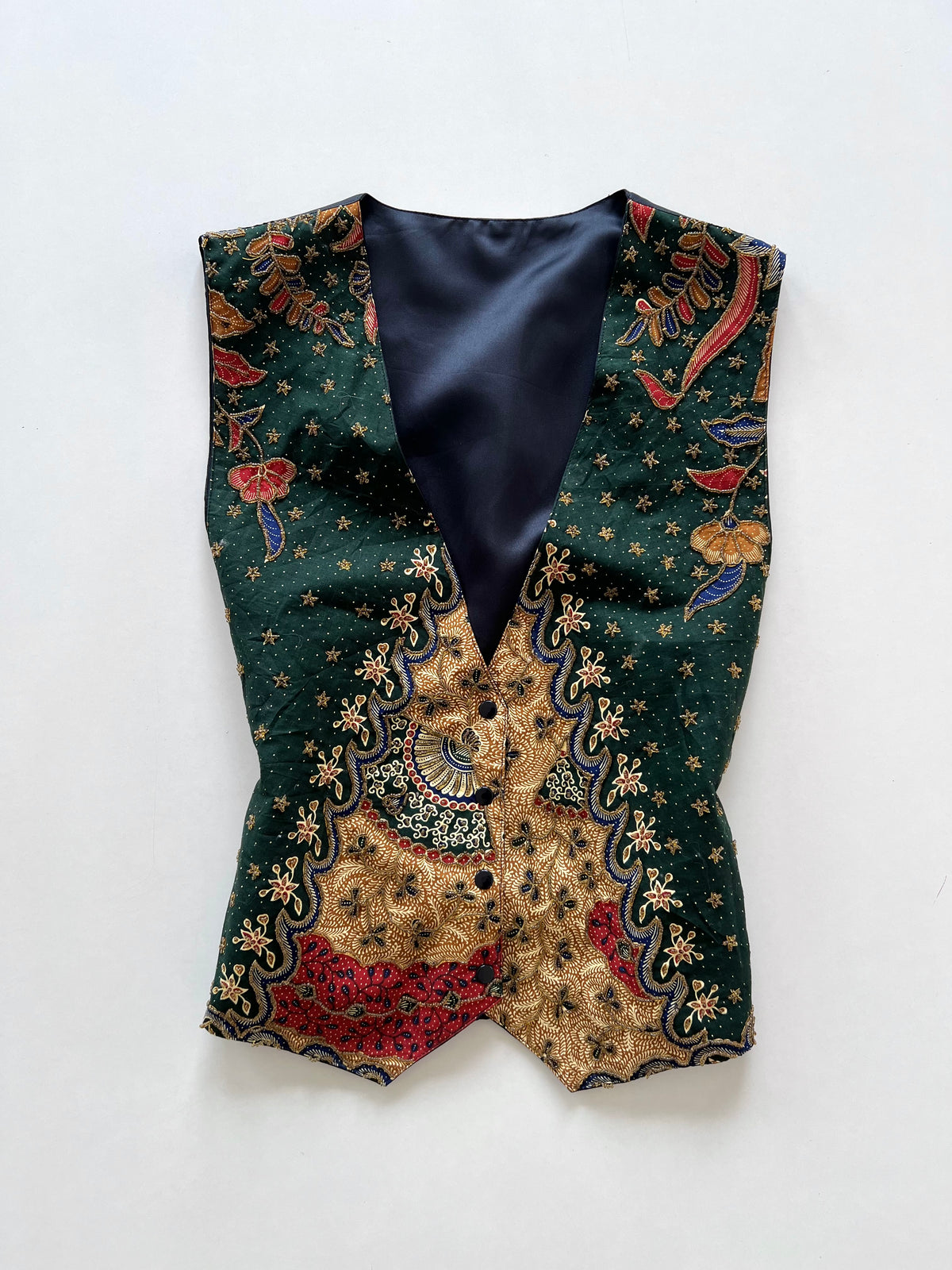 Heavily Embroidered Vintage Vest-Bust 40