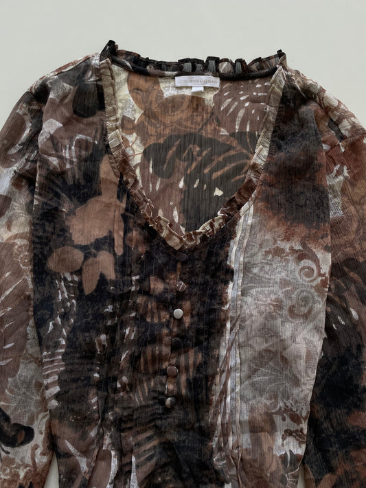 Charles Vogele Vintage Sheer Top-Bust 42