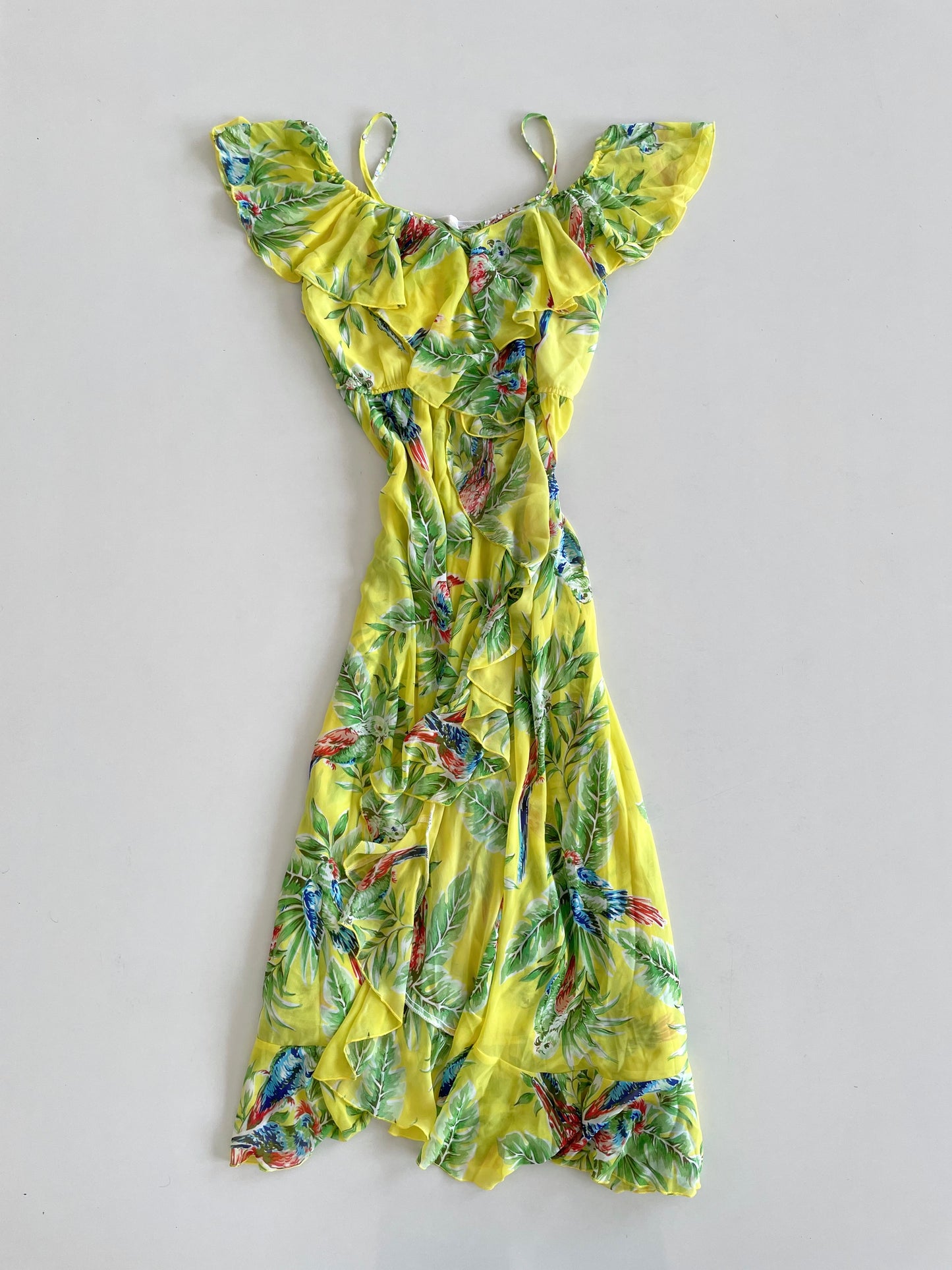 Lime Forest Sheer Dress-Bust 34
