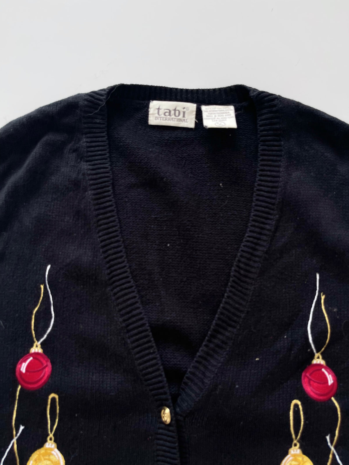 Tabi International Embroidered Christmas Vest Sweater-Bust 48
