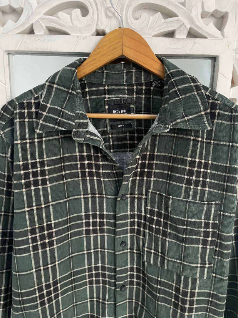 Thick Corduroy Shirt-Chest 46