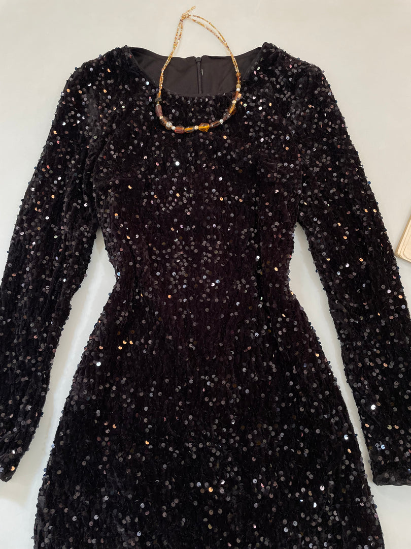 Chenille Sequin Dress-Bust 34 to 36