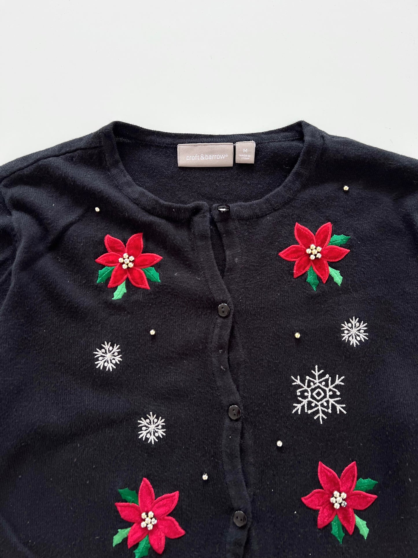 Croft&Barrow Embroidered Sweater-Bust 42