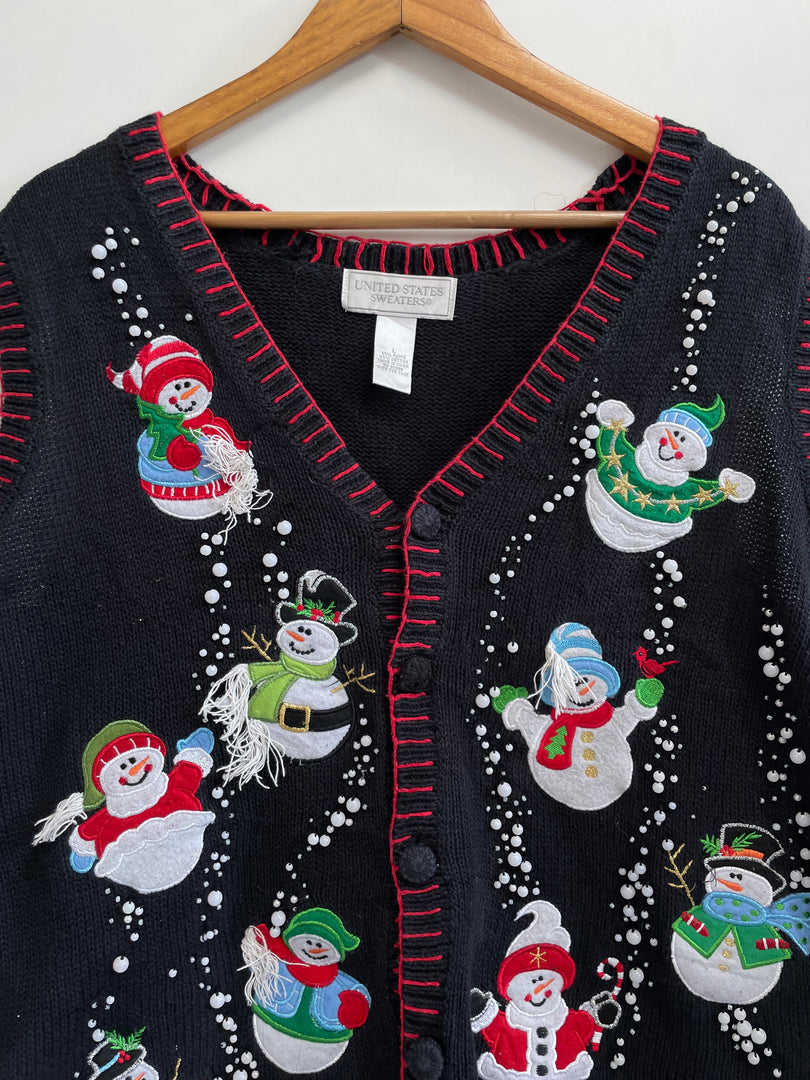 Vintage Christmas Sweater Vest-Bust 42