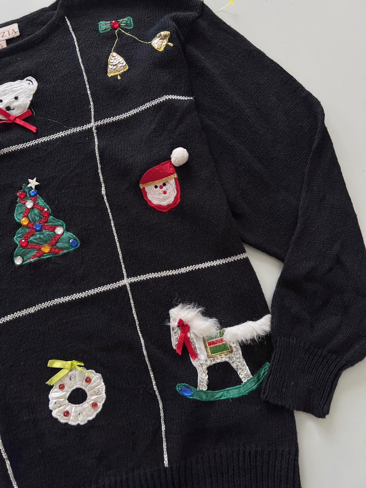Venezia Embroidered Christmas Sweater-Bust 48
