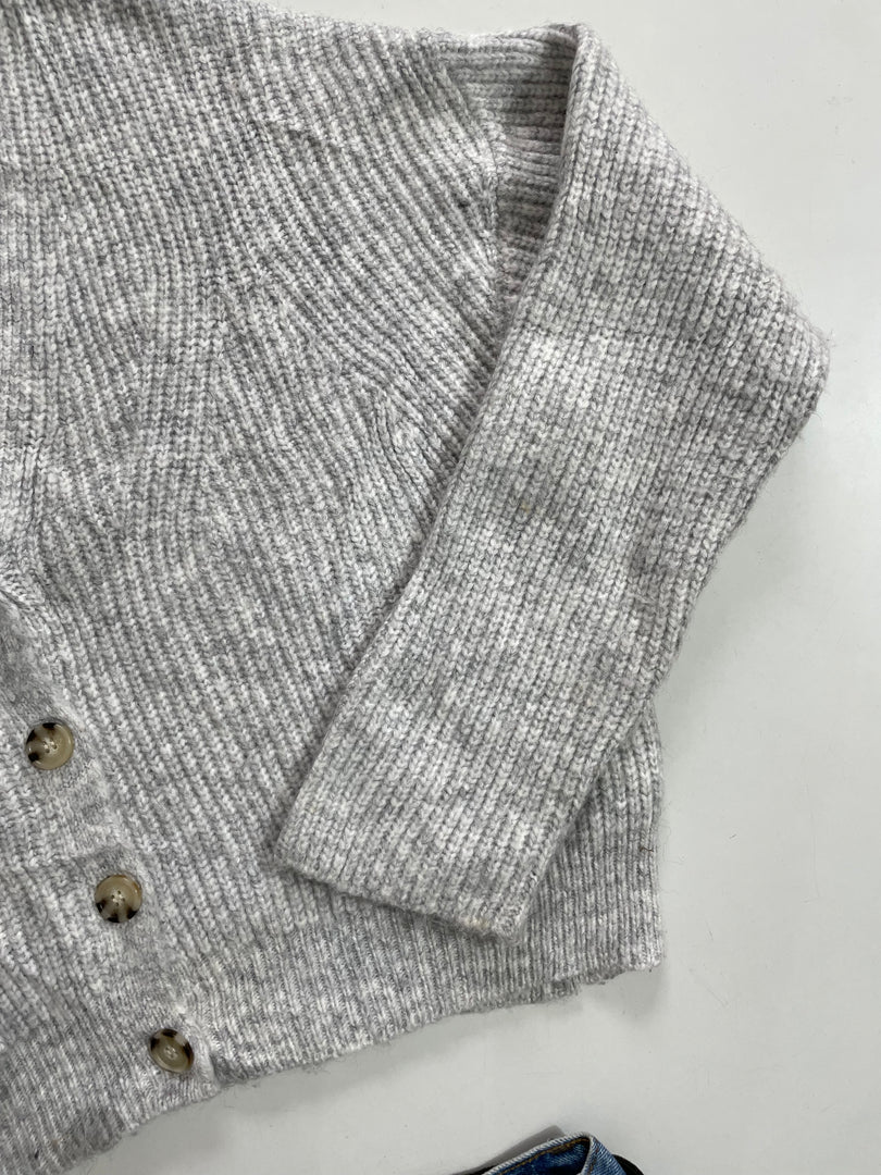 Primark Soft Grey Baggy Cardigan-Bust 46