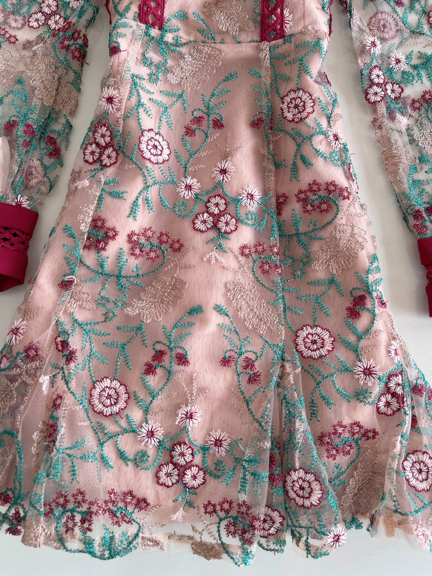 Vintage Embroidered Dress-Bust 34