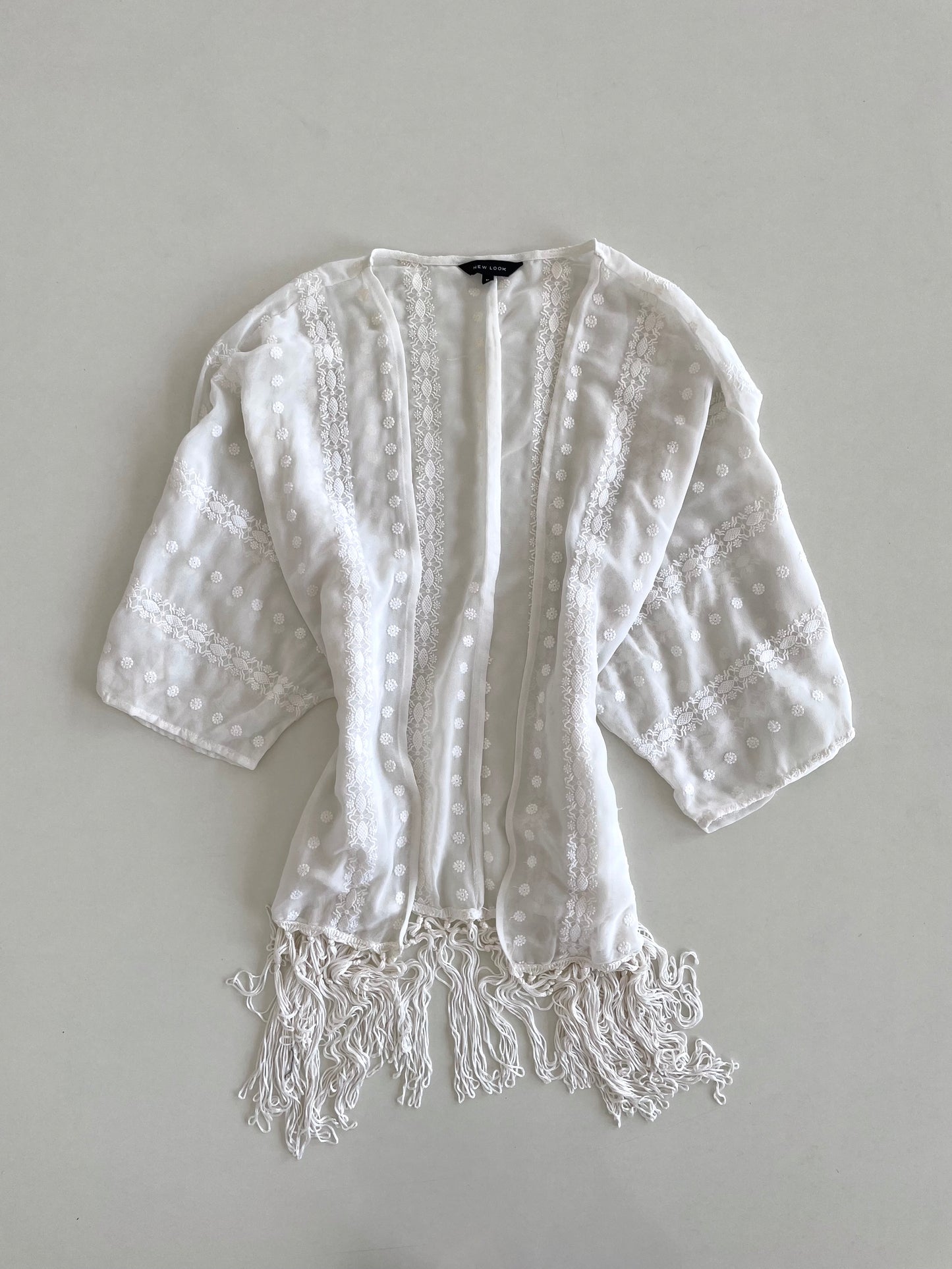 Sheer Embroidered Shrug-Bust 48