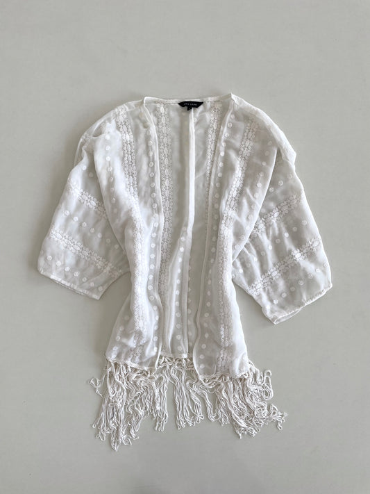 Sheer Embroidered Shrug-Bust 48