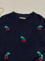 Load image into Gallery viewer, Loft Cherry Embroidered Balloon Sleeve Sweater - Bust 48 to 50
