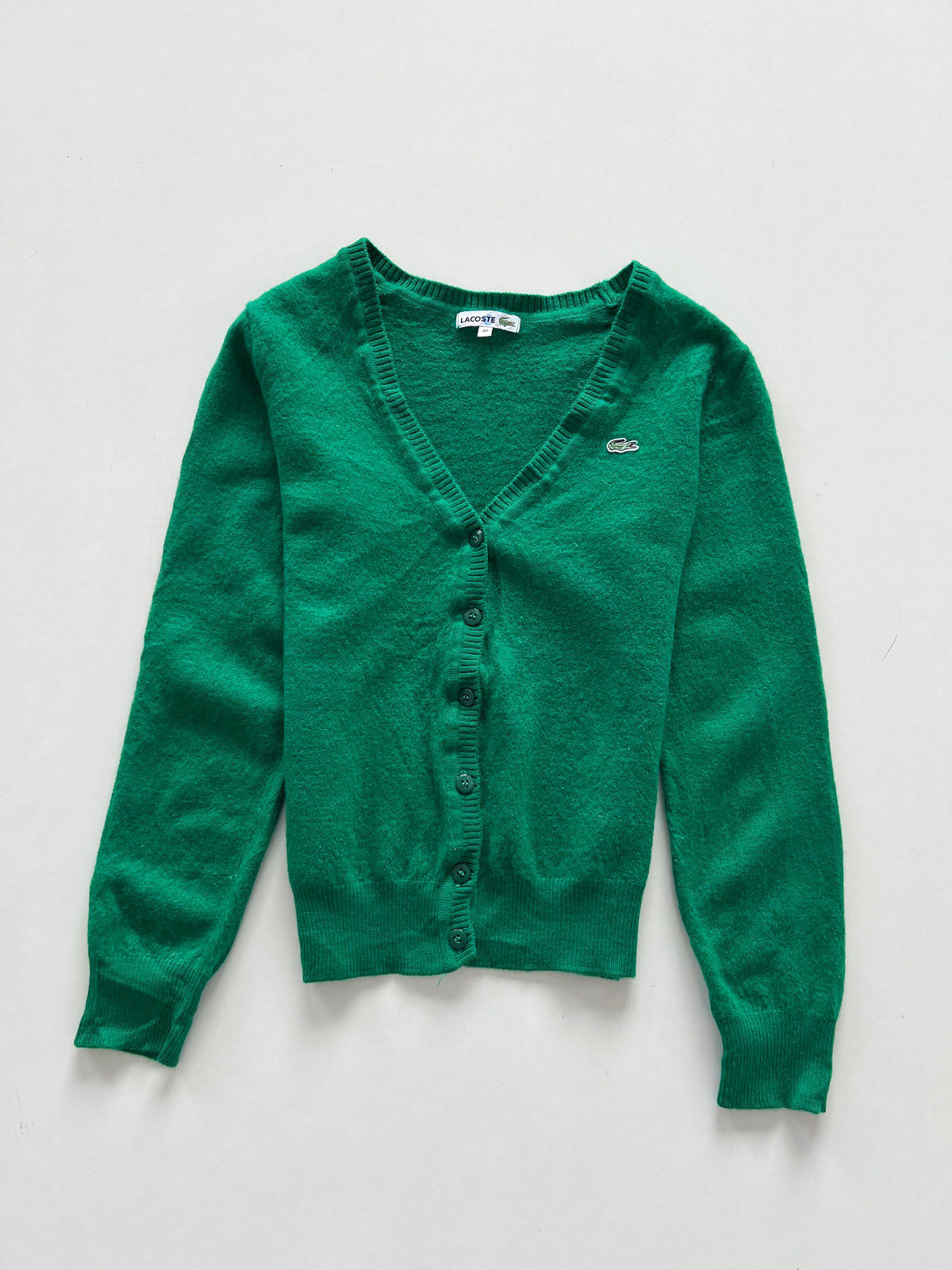 Lacoste 100% Wool Vintage Cardigan-Bust 34