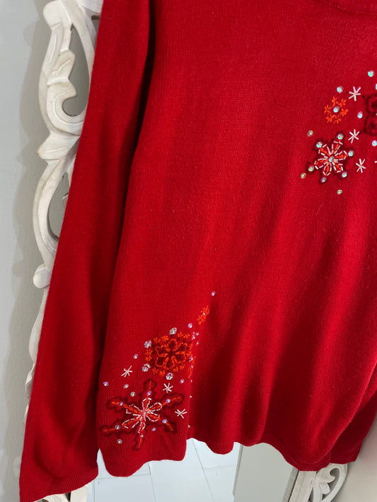 White Stag Embroidered Sweater-Bust 44