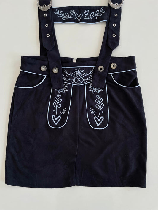Dirndline Vintage Embroidered Galace Skirt-Waist 28