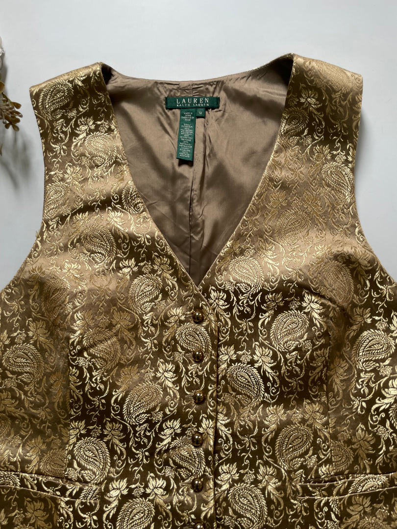 Ralph Lauren Vintage Jacquard Waistcoat-Bust 40