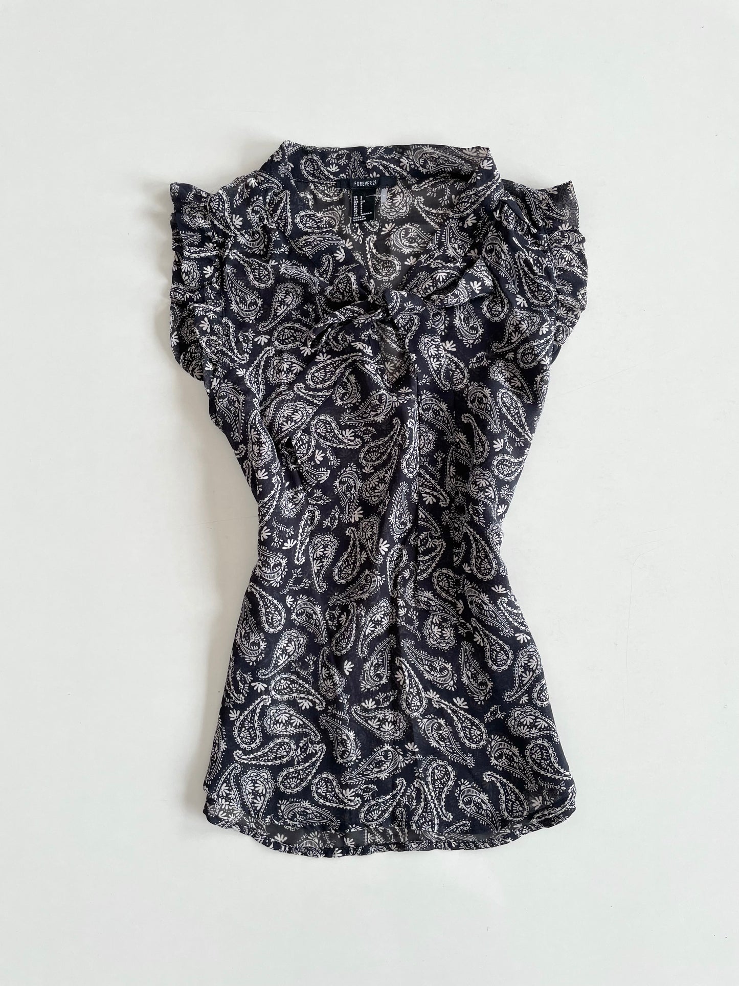 Paisley Sheer Top-Bust 36