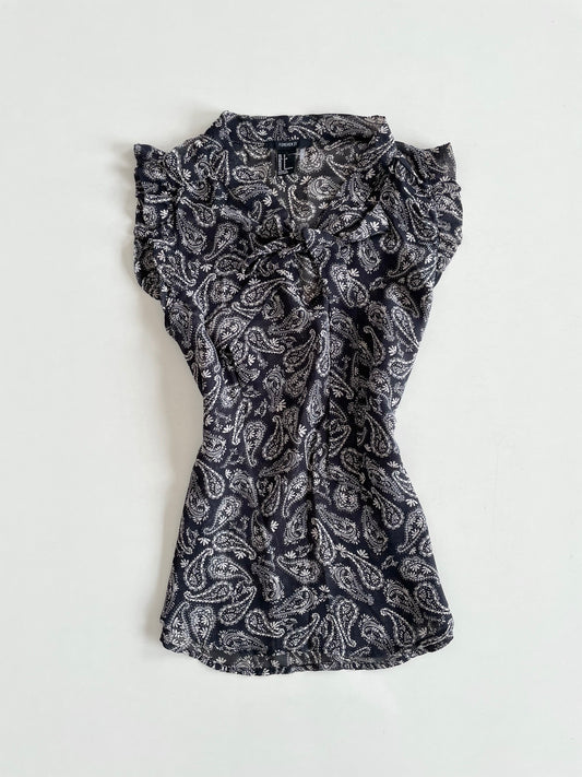 Paisley Sheer Top-Bust 36