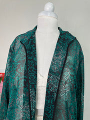 Sheer Zip-Up Shirt-Chest 44