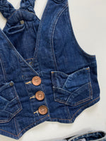 Load image into Gallery viewer, Vintage Blue Denim Waistcoat - Bust 28
