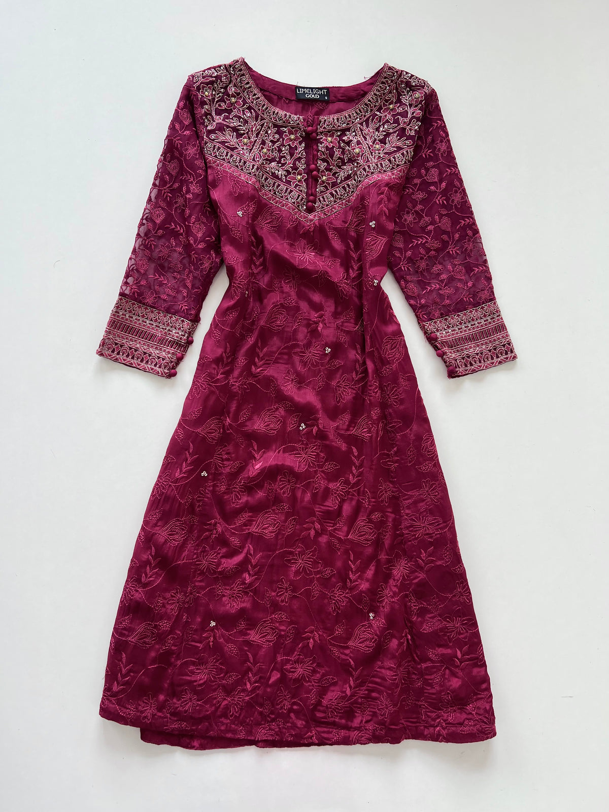 Limelight Gold Embroidered Dress-Bust 38