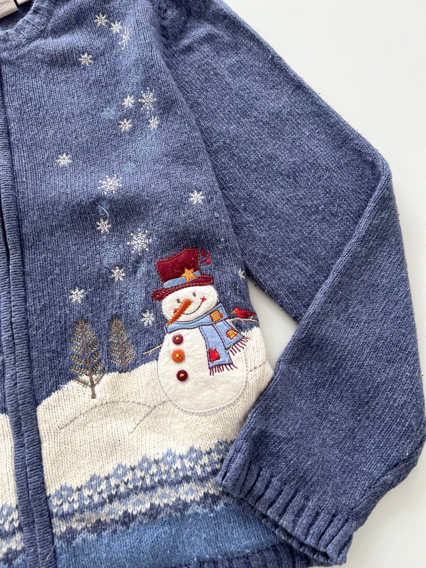 Croft&Barrow Embroidered Christmas Zipper-Bust 46
