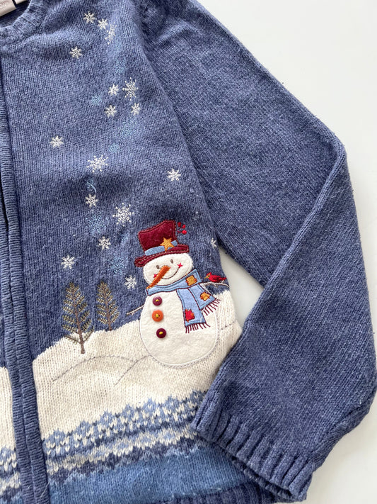 Croft&Barrow Embroidered Christmas Zipper-Bust 46