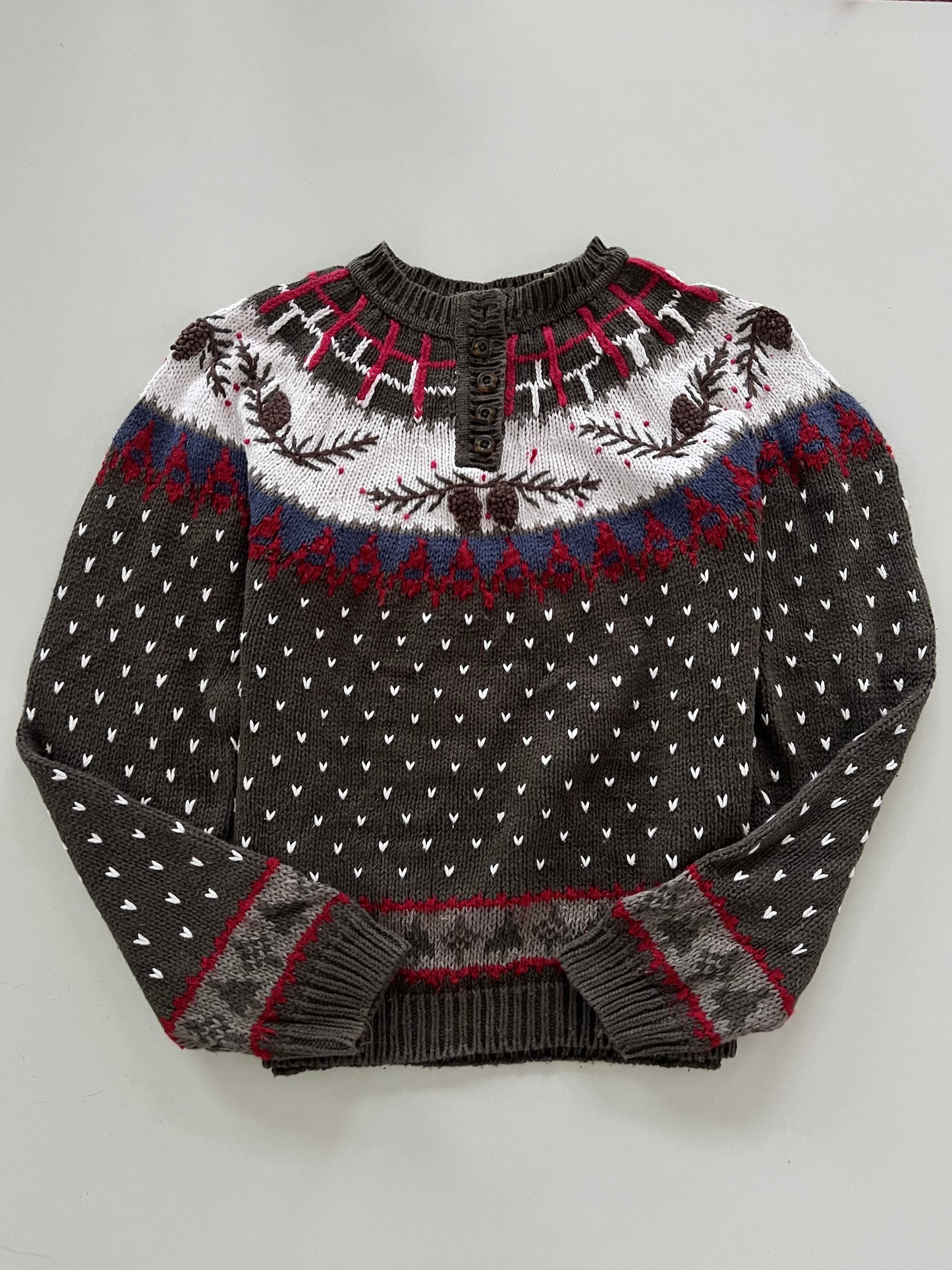 B.Moss Embroidered Sweater-Bust 40