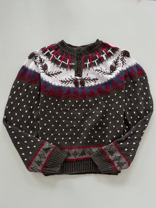 B.Moss Embroidered Sweater-Bust 40