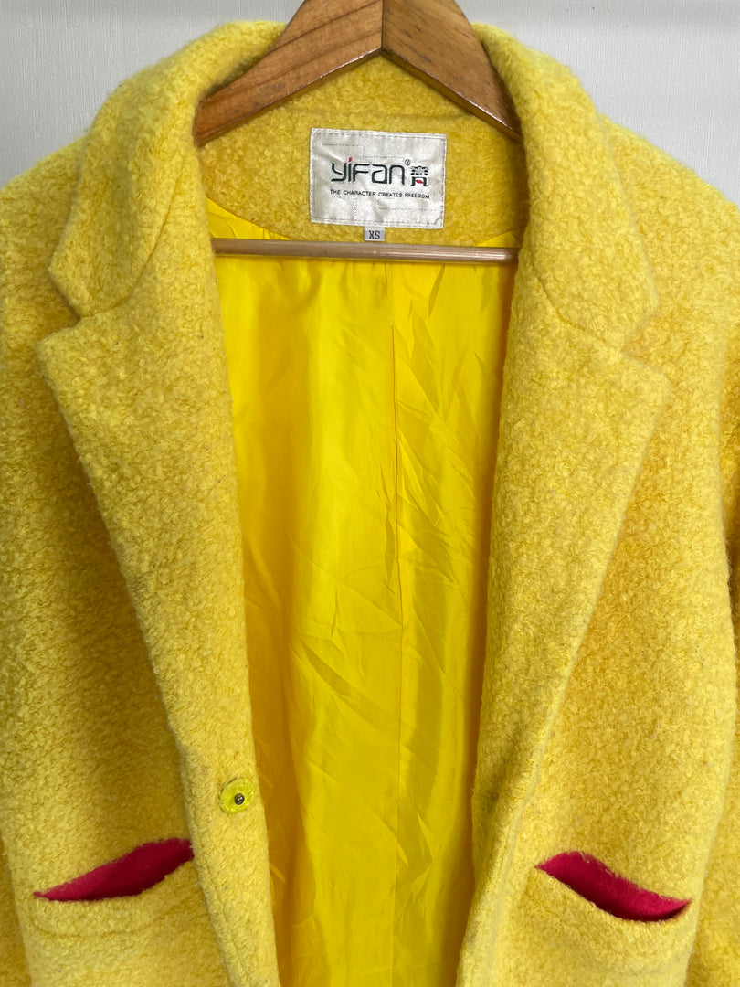 Yifan Yellow Fur Coat - Bust 36