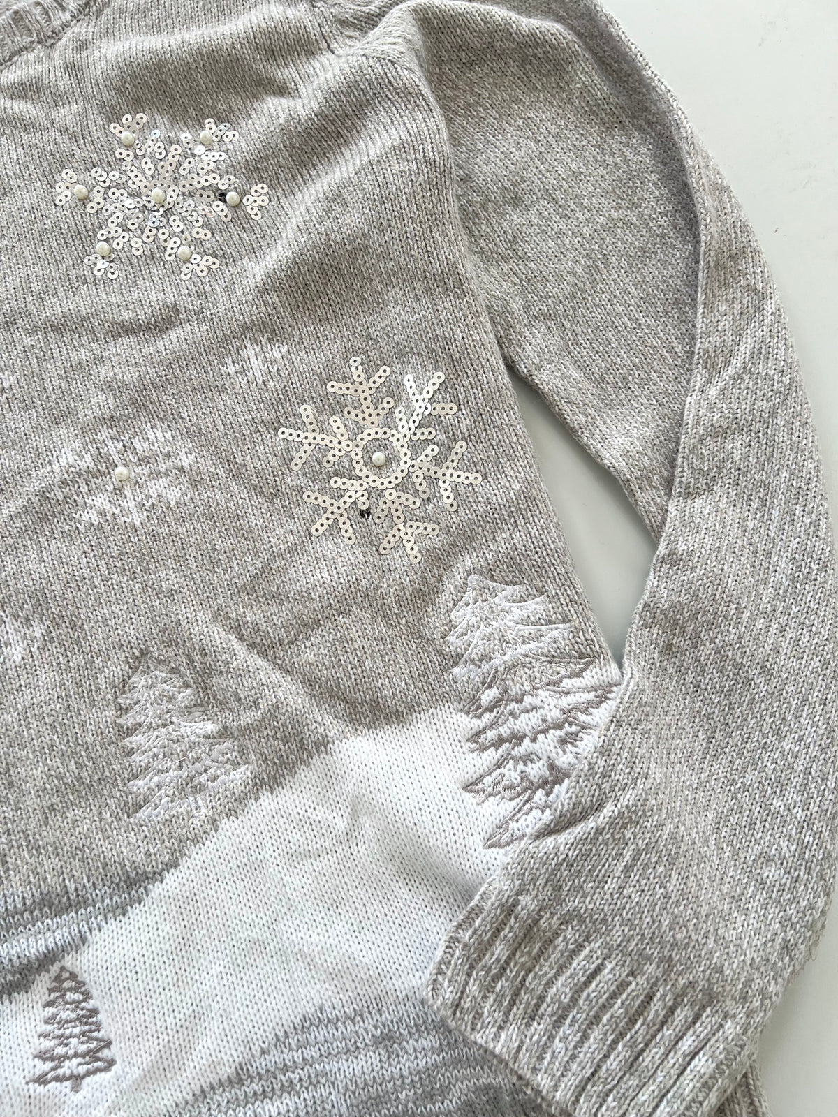 Karen Scott Embroidered Christmas Sweater-Bust 40