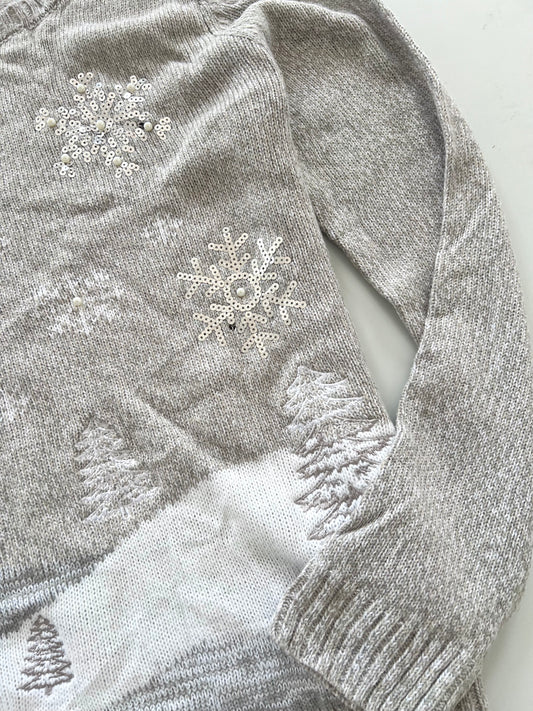 Karen Scott Embroidered Christmas Sweater-Bust 40