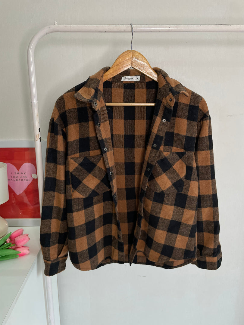 Daphnea Plaid Shacket - Bust 36