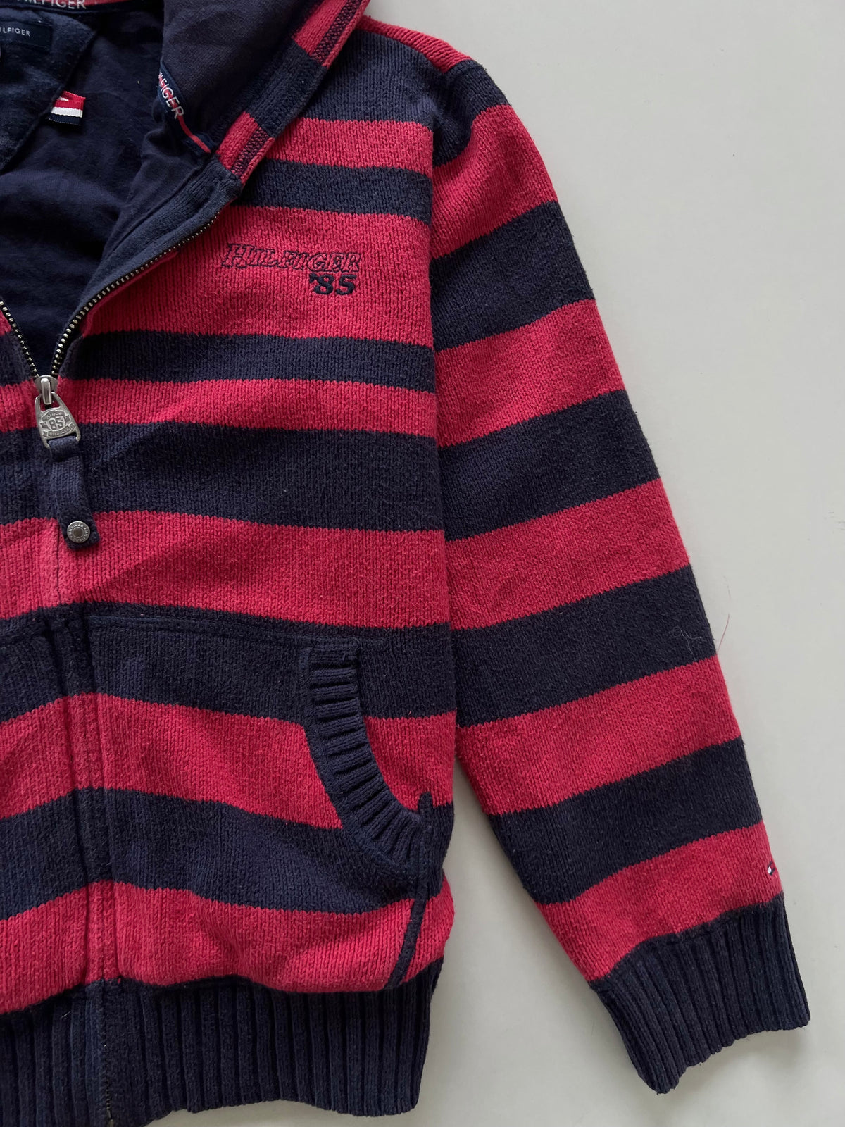 Tommy Hilfiger 60%Cotton Vintage Hooded Sweater-Bust 38