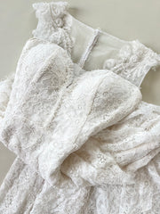 Hand Embroidered Dreamy White Dress-Bust 34