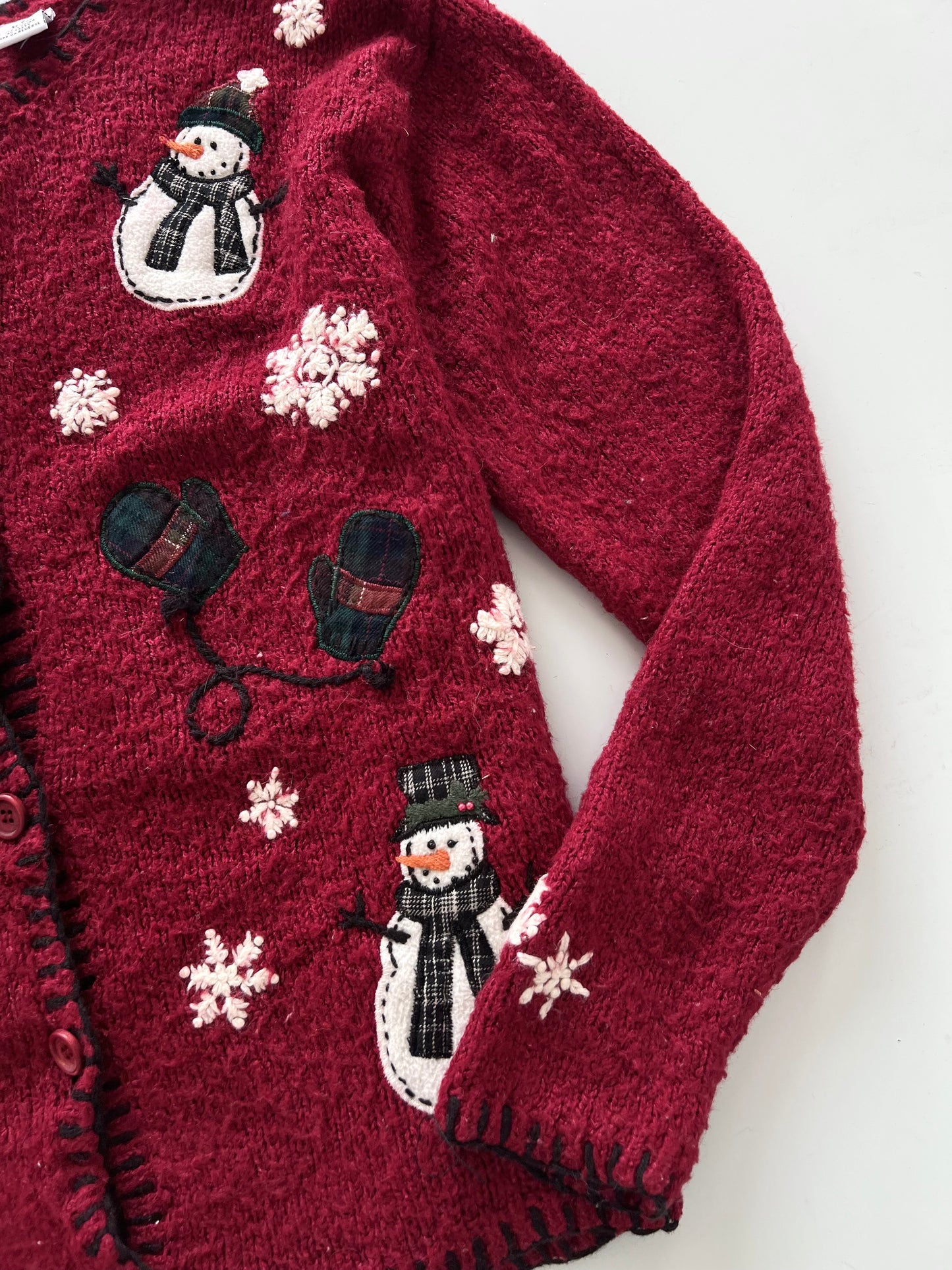 Croft&Barrow Embroidered Christmas Cardigan-Bust 44